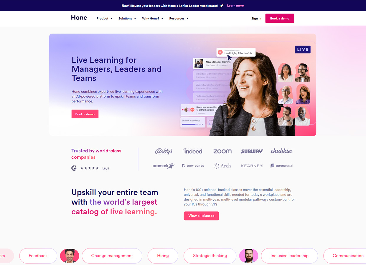 Hone HQ custom WordPress frontend